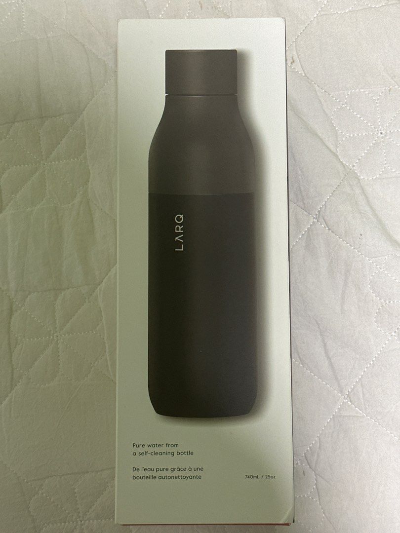 LARQ Bottle PureVis- Self Cleaning and Insulated - Obsidian Black 25 oz /  740 ml
