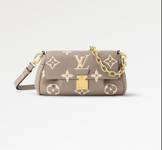 Authentic Louis Vuitton Grey/Cream Bicolor Monogram Empreinte Wallet on Chain Ivy Bag