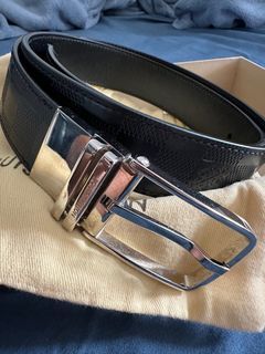 Louis Vuitton Black Leather Neogram Belt 95CM