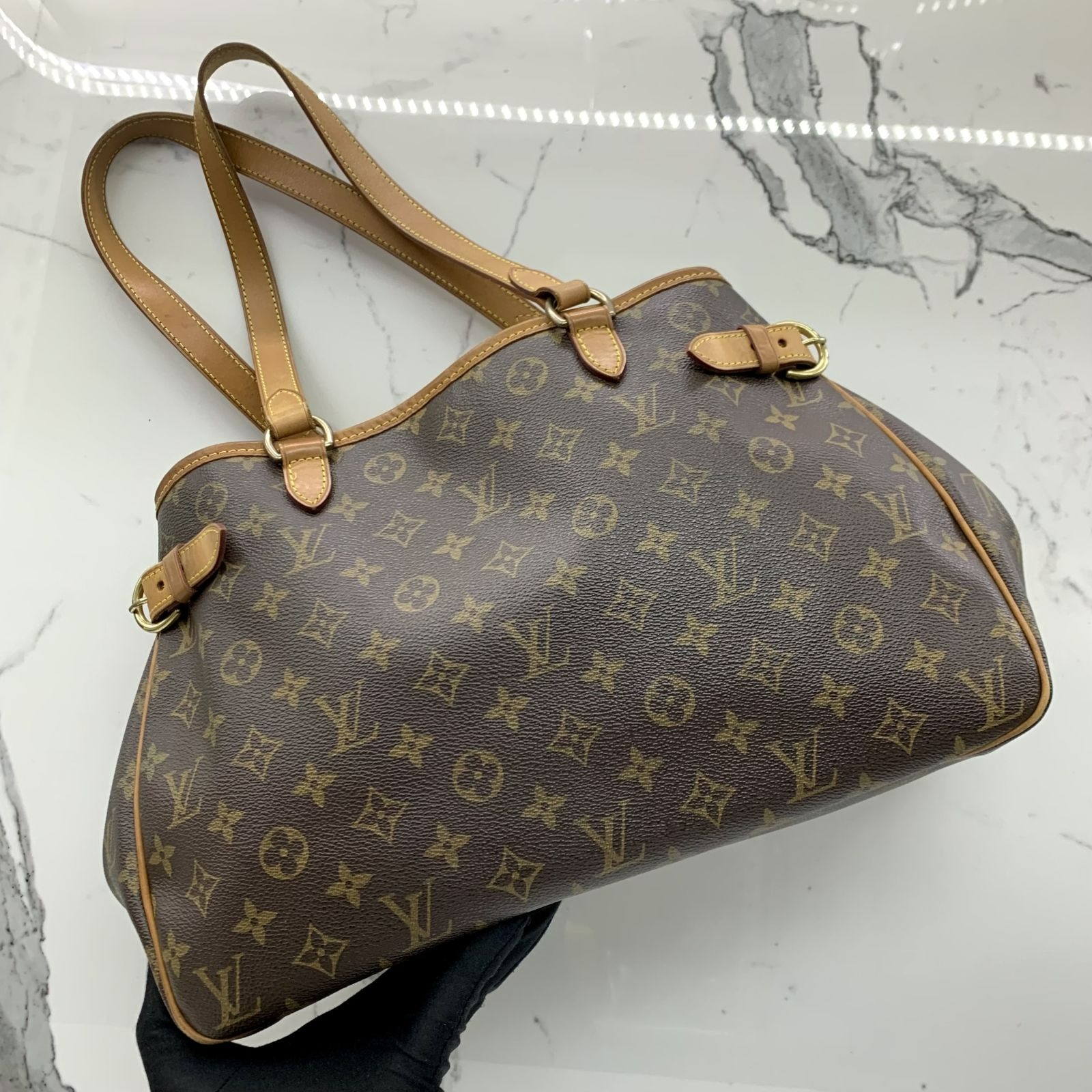 Authenticated Used LOUIS VUITTON Louis Vuitton Batignolles Horizontal  Monogram Shoulder Bag Tote M51154 Brown 