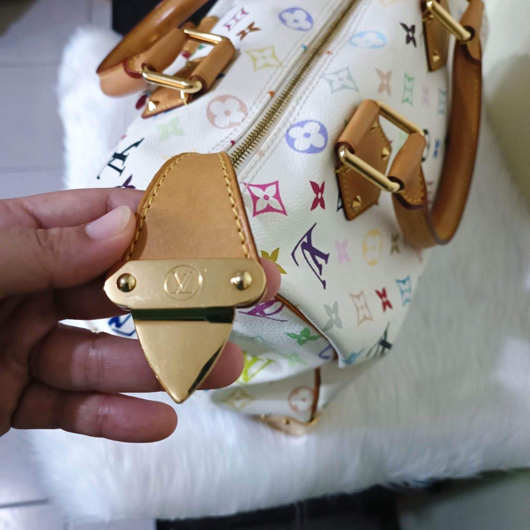 Louis Vuitton x Takashi Murakami Speedy Monogram 30 White