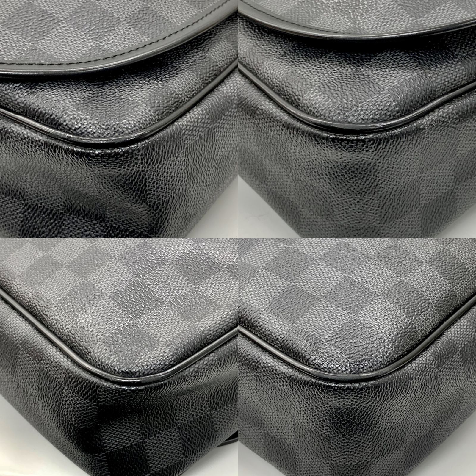 Louis Vuitton Renzo Graphite Messenger Bag Grey Canvas Damier N51213  Authentic