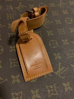 Rare Authentic Louis Vuitton x SUPREME red Epi leather luggage bag tag LV  LE