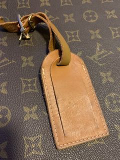 Luxury Vachetta Leather Luggage Tag With Clip Personalised 