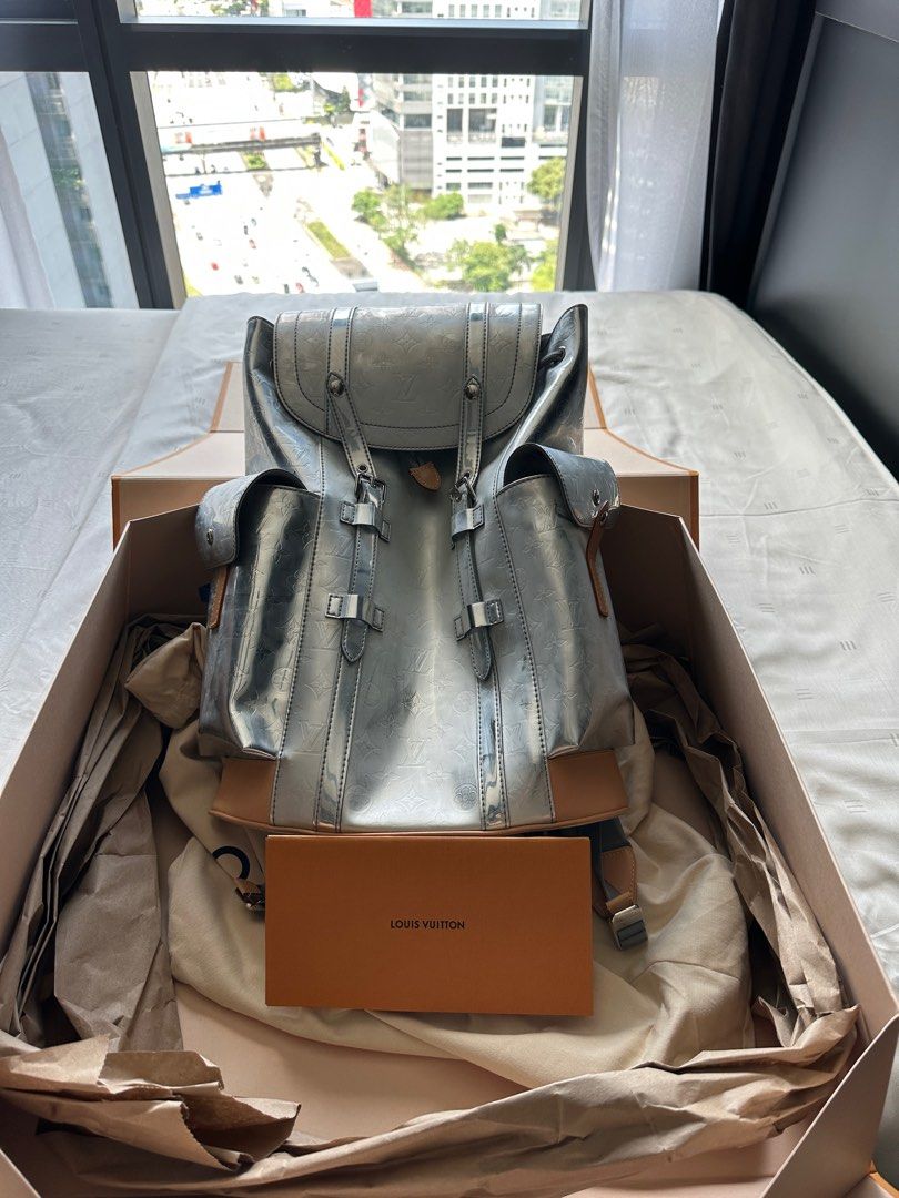 Buy Free Shipping [Authenticity Guaranteed] Louis Vuitton Backpack  Christopher PM Backpack Monogram Mirror Limited Men's M58756 LOUIS VUITTON  Silver Large Capacity Fashion from Japan - Buy authentic Plus exclusive  items from Japan