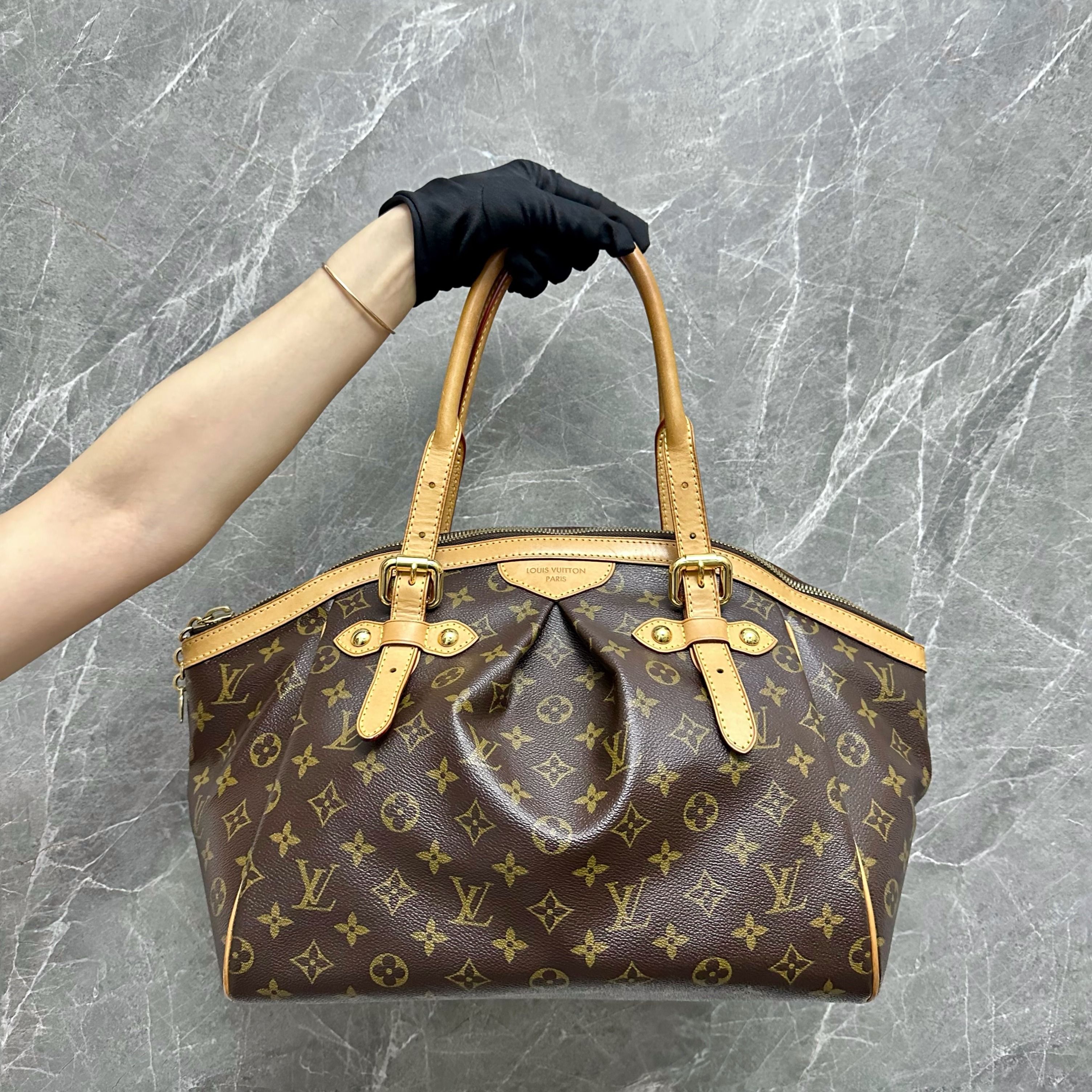 LOUIS VUITTON Tivoli GM Hand bag Monogram canvas leather Brown LV, Luxury,  Bags & Wallets on Carousell