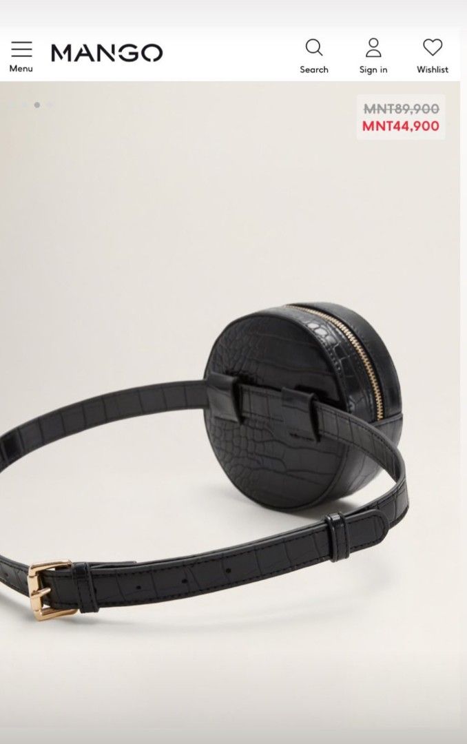 Mango croc effect belt bag hotsell