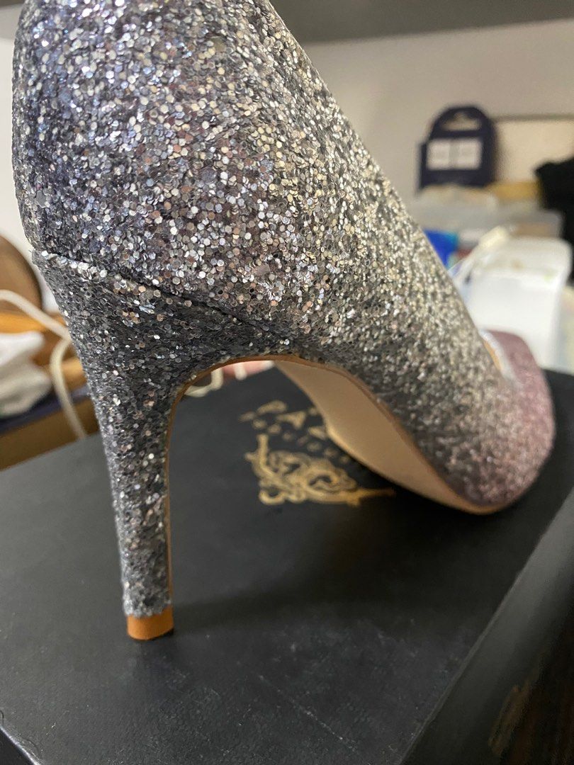 Marc Fisher glitter heels Pazzion gold glow heels