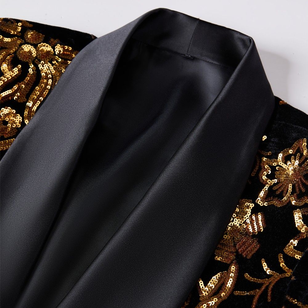Gold brocade clearance suit jacket