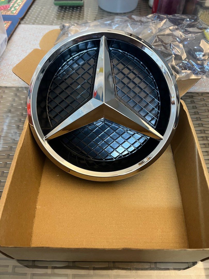 Mercedes Benz AMG Emblem Logo 3D -Black Matt