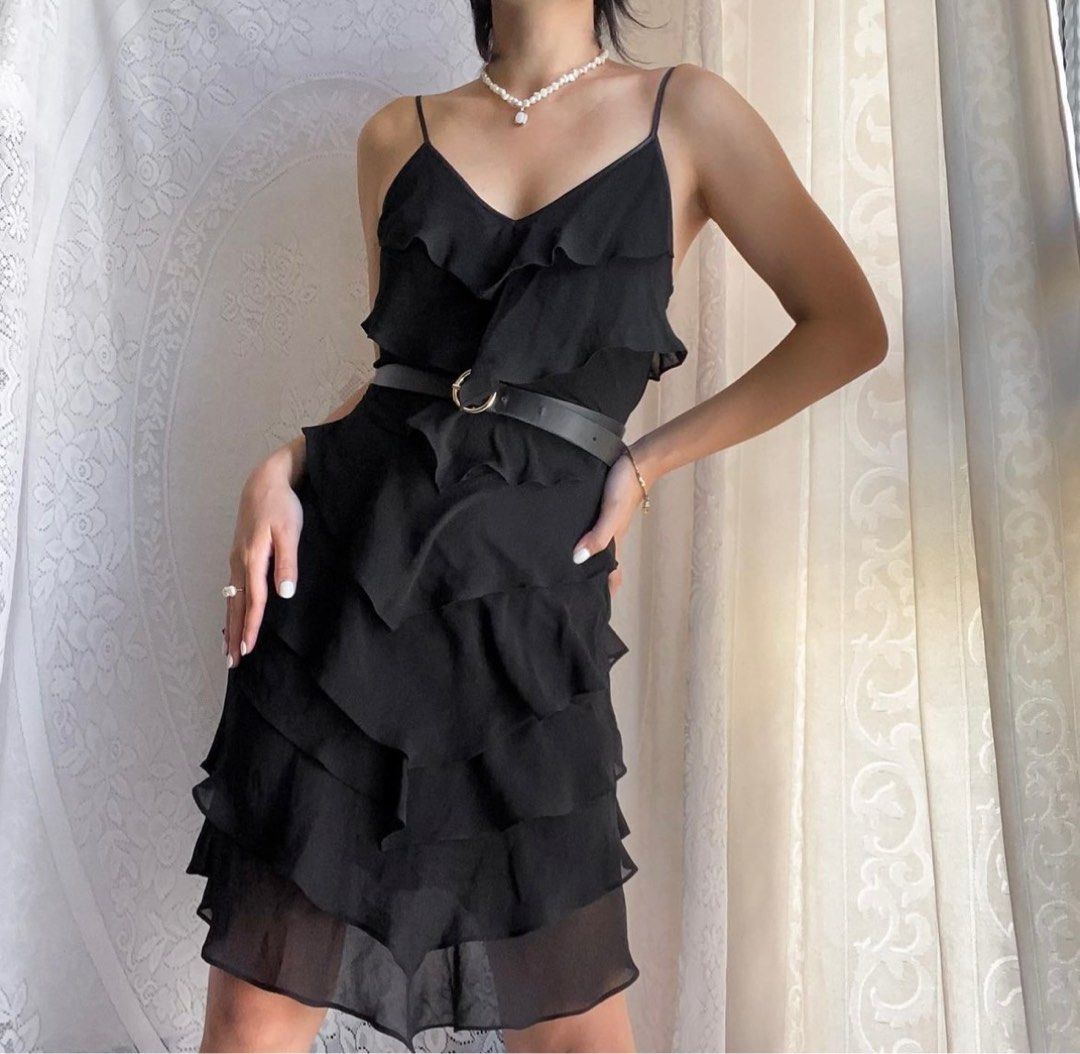 Mesh Black Layered Dress Women s Fashion Dresses Sets Dresses