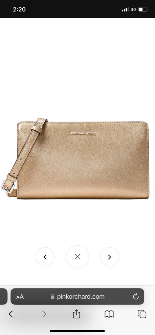 Mk gold hotsell clutch bag