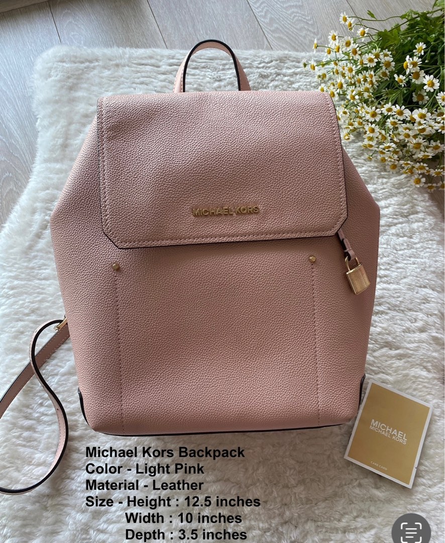 Michael kors light pink backpack clearance