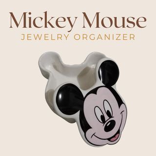 Mickey Mouse Jewelry Organizer Cute Porcelain Storage Case