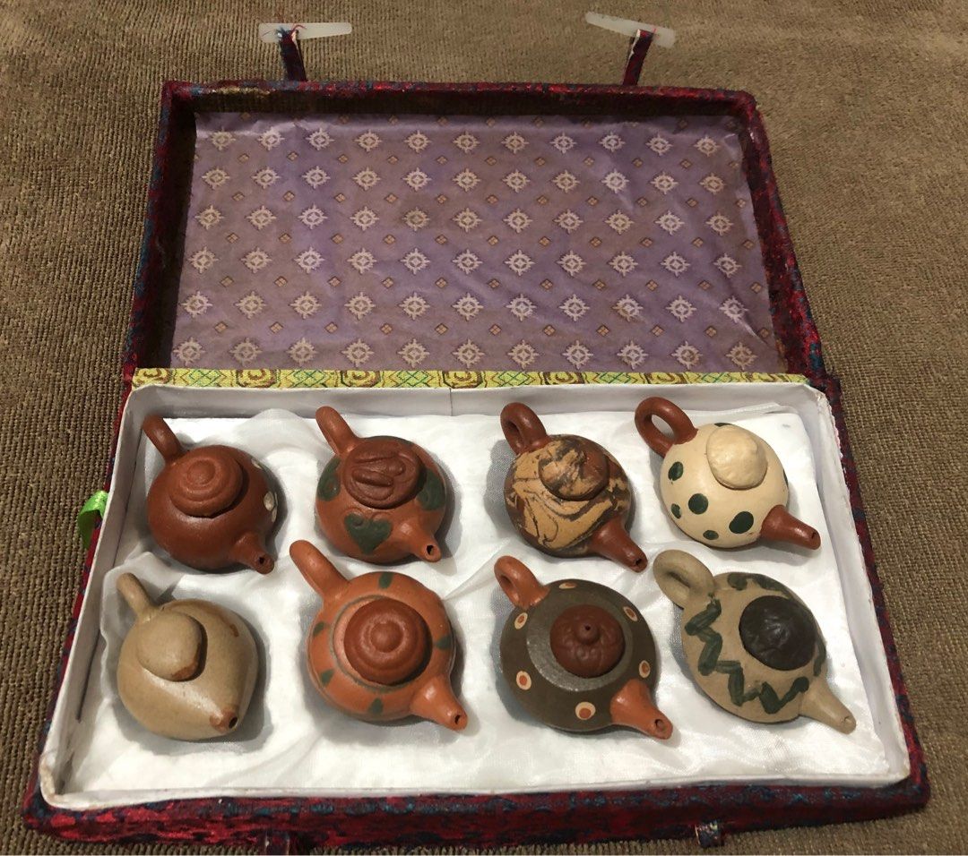 Mini Clay Teapots (Set of 8) (Category: Other Home Decor) located in Quezon City. Submitted by mikkos_closet (Listing ID 1240715303, Image 1). Description: Set of 8 With box Never been used/ displayed. It www just stored.