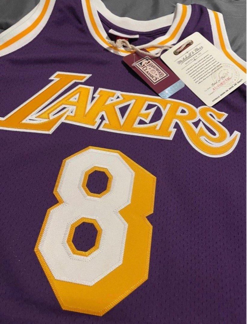 Mitchell&Ness】Men's New Original NBA 1996-97 Los Angeles Lakers Bryant #8  KobeˉBryant Vintage Jersey Heat-pressed Hardwood Classics Swingman Kobe  Jerseys Blue