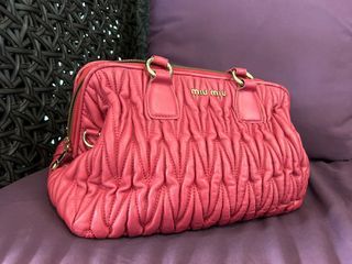 Miu Miu Fuchsia Matelasse Leather Double Zip Crossbody Bag Miu Miu | The  Luxury Closet