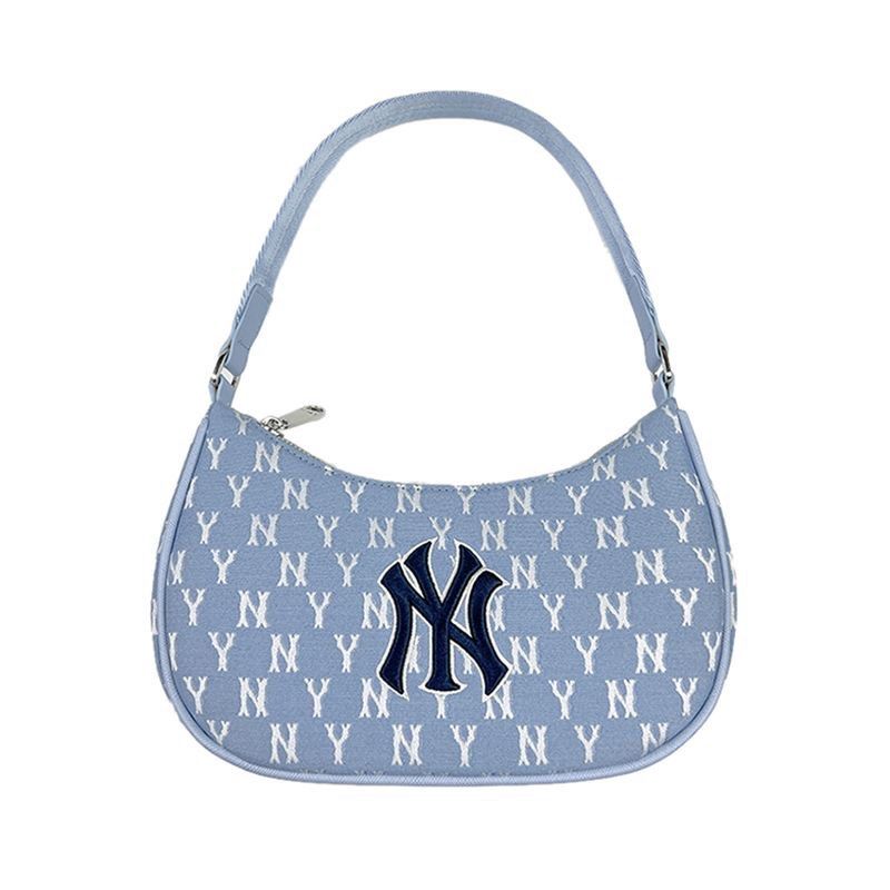 MLB Boston Red Sox Dia Monogram Jacquard Denim Strap Hobo Bag Blue