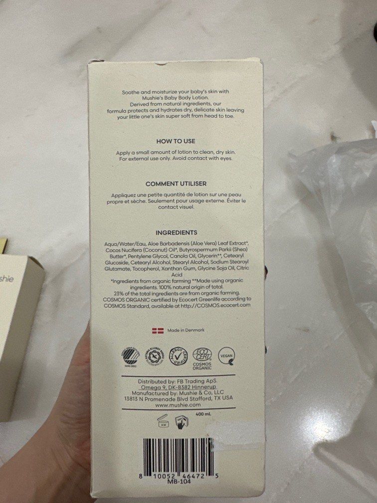 Mushie baby body lotion 400 ML on Carousell