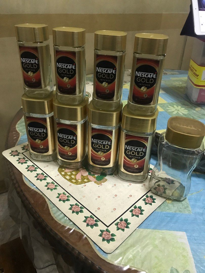 Nescafé Gold empty jars, Furniture & Home Living, Kitchenware