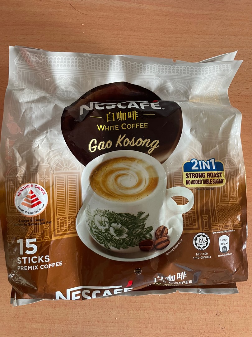 Nescafe White Coffee Gao Kosong, Food & Drinks, Beverages on Carousell