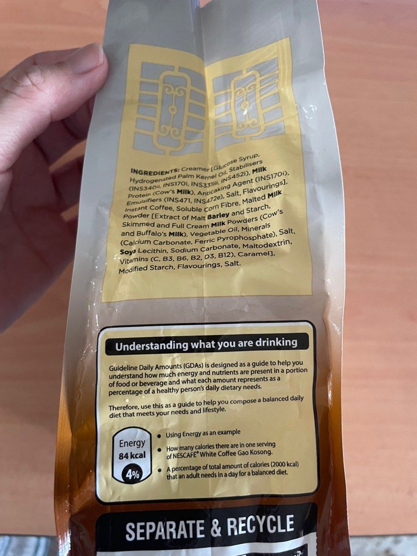 Nescafe White Coffee Gao Kosong, Food & Drinks, Beverages on Carousell