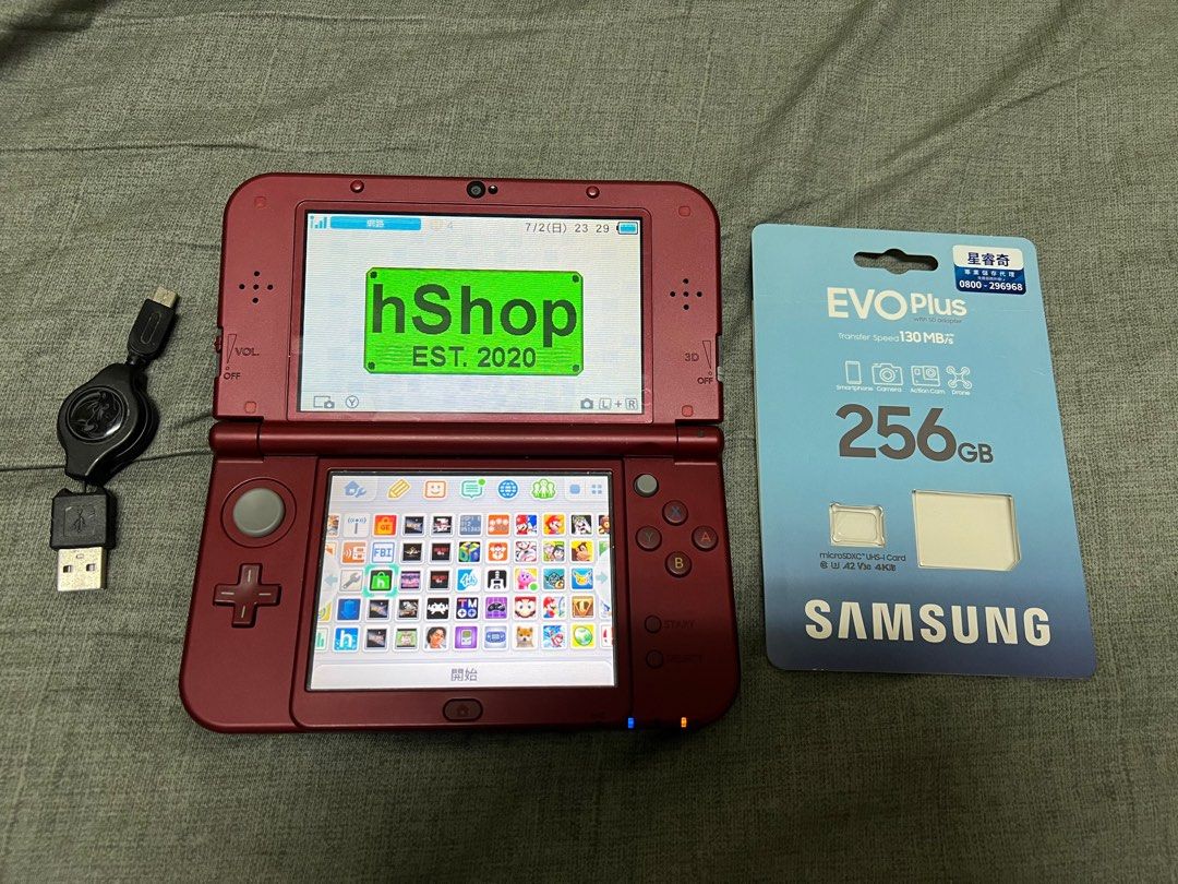 New 3DS LL 已改機+黑商店+模擬器+256GB記憶卡, 電玩遊戲, 電子遊戲機