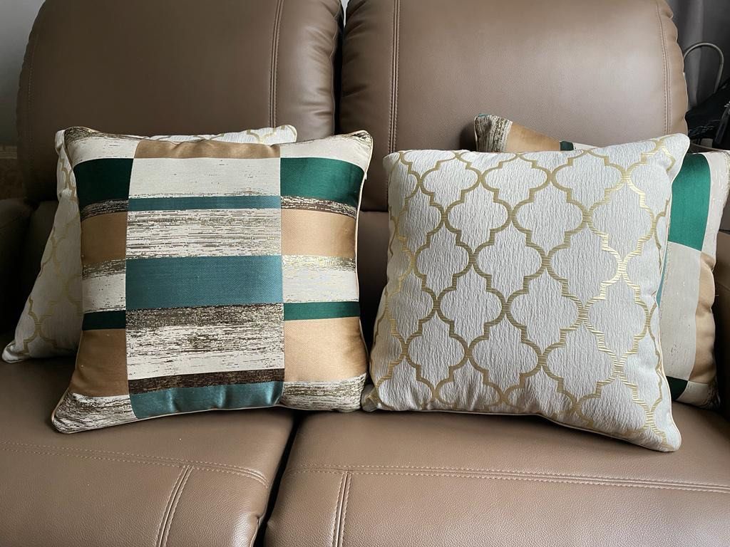 Nice design cushions with new inserts, Furniture & Home Living, Home ...