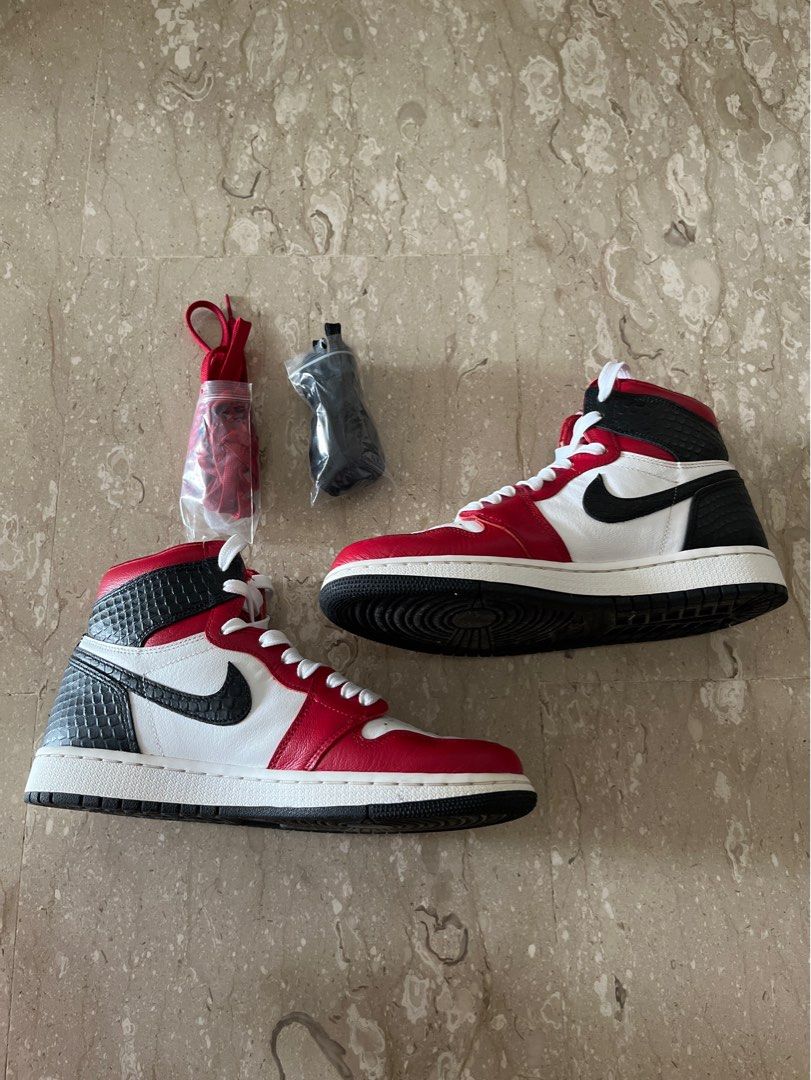 Nike Air Jordan 1 Satin Red, Men's Fashion, Footwear, Sneakers on Carousell