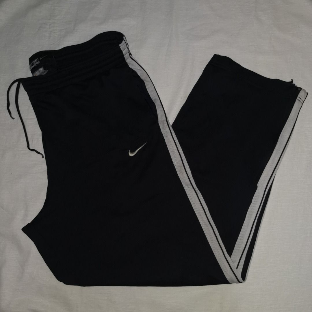 Nike track pants shop white stripe