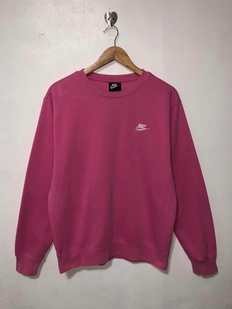 mens pink nike crewneck
