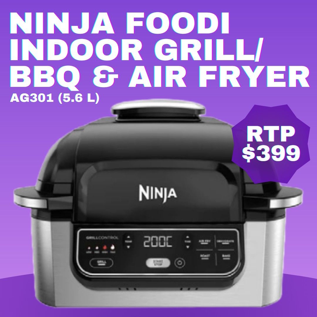 Ninja Foodi Grill Air Fryer AG301, TV & Home Appliances, Kitchen