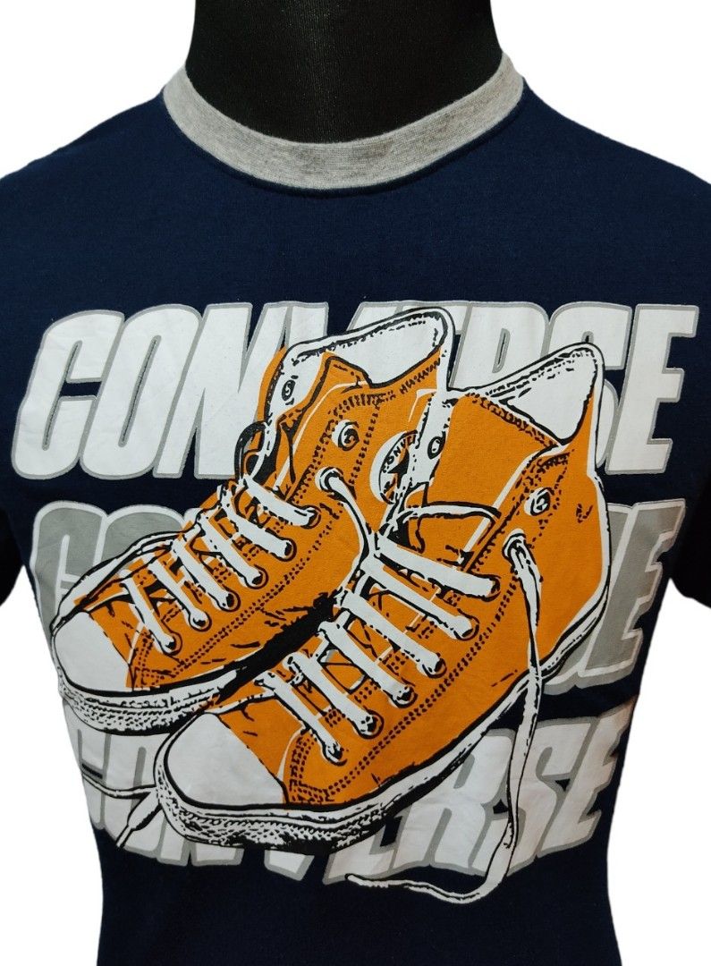 Converse t shirt mens orange store