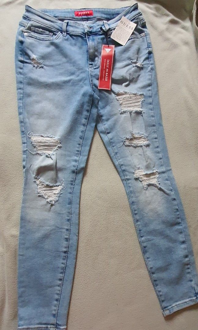 Guess ripped jeans hotsell
