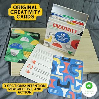 ORIGINAL Kickstart Creativity 50 Card Deck Gift for ADHD Procrastinators Tarot Oracle Divination Spirituality Self-Help Personal Development