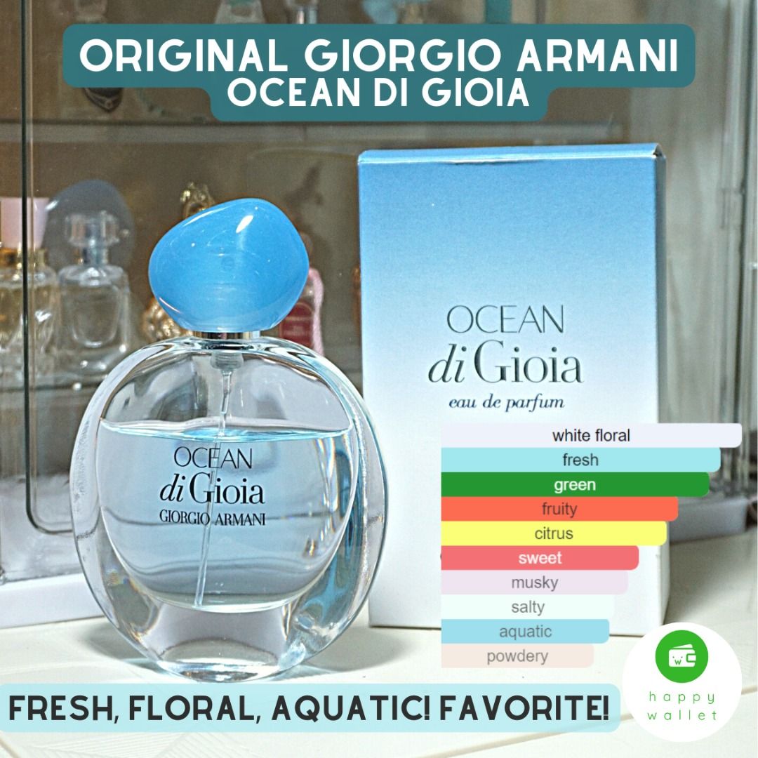 SOLD ORIGINAL RARE Giorgio Armani Ocean di Gioia EDP 50 ML UNCOMMON FLANKER UNDERRATED Pear Perfume