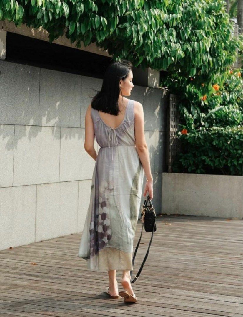 OSN Our second nature dusk linen dress, Women's Fashion, Dresses & Sets,  Dresses on Carousell