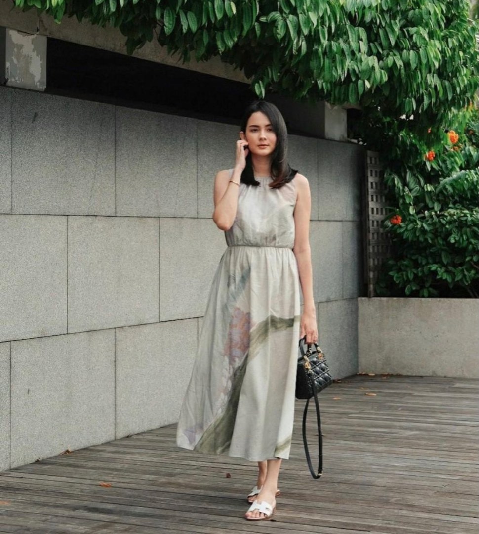 OSN Our second nature dusk linen dress, Women's Fashion, Dresses & Sets,  Dresses on Carousell