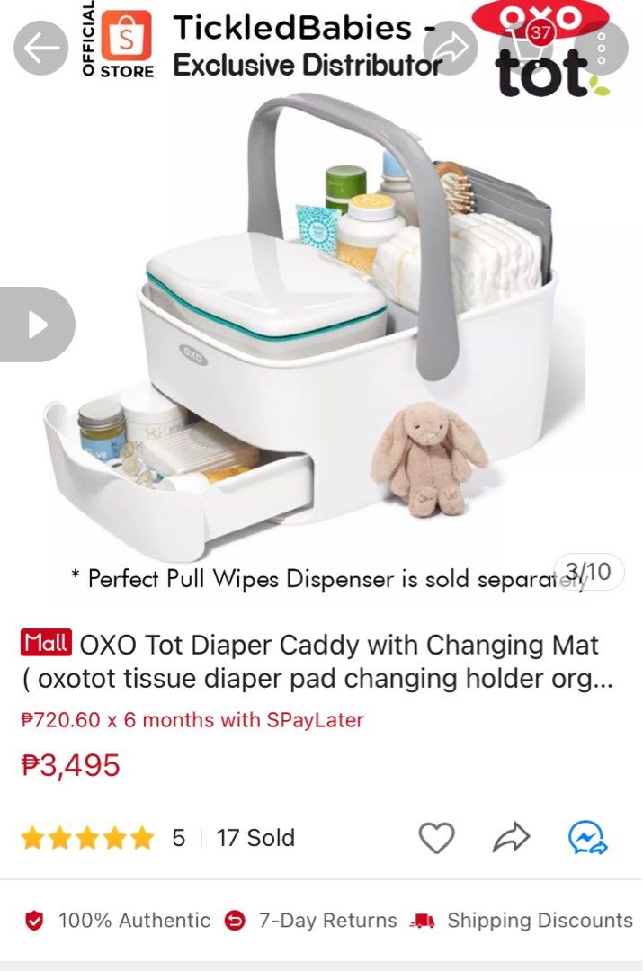 OXO Tot Diaper Caddy with Changing Mat (With Freebies!) on Carousell