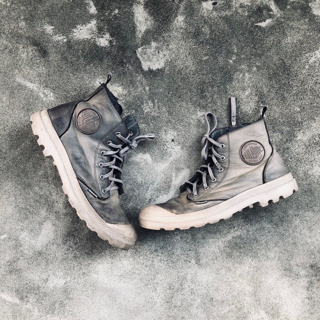 Palladium leather pampa high boots