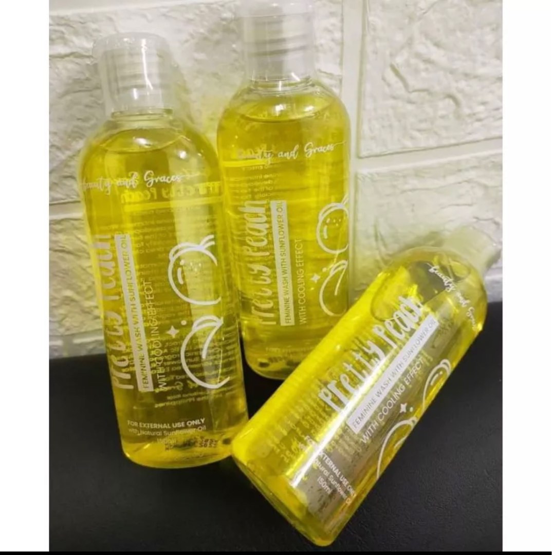 Pretty peach feminine wash with sunflower oil and cooling effect