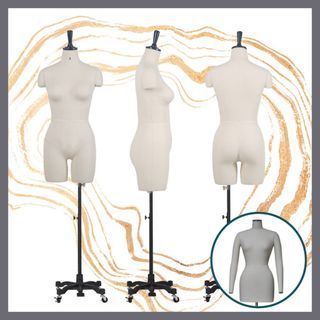 Professional Dressform Mannequin US4 (Fully Pinnable, Detachable Arms) MISSING PINHEAD & WHEELS PLS CHECK WITH ME