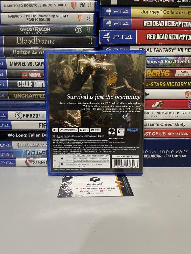 PS5 resident evil 4 remake R3 Rall english chinese cd disc used game