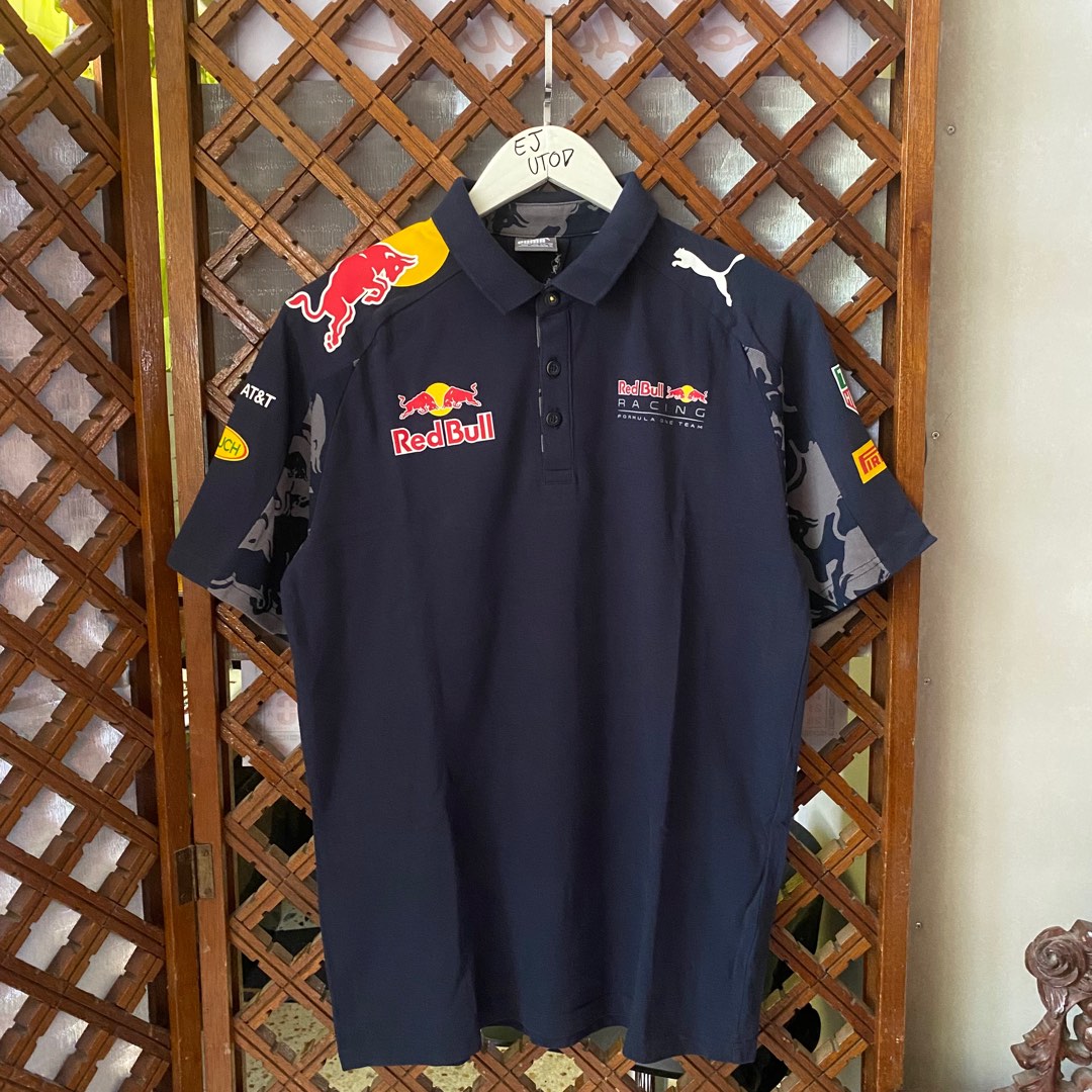 Puma red outlet bull polo shirt