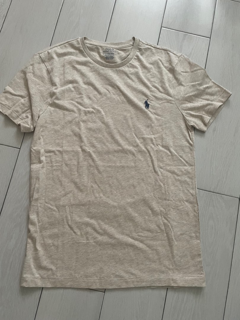 Ralph Lauren Polo T shirt beige Men s Fashion Tops Sets