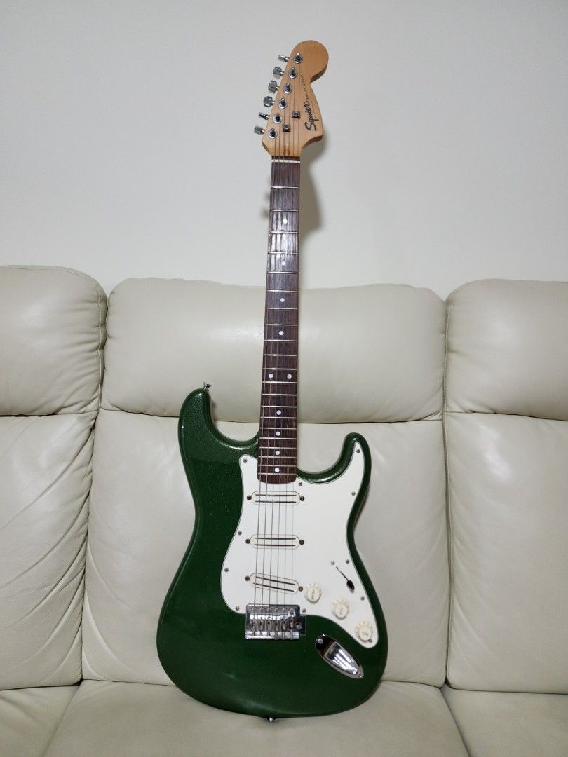 Rare Fender Squier Stratocaster Metallic Green with modded hot