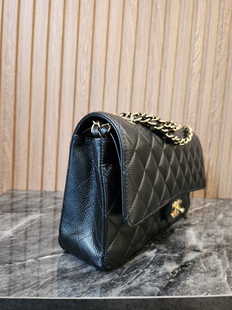 Receipt* Microchip version Chanel Classic Double Flap Bag Medium Size Black  Caviar with GHW. Purchased in October 2022, Luxury, Bags & Wallets on  Carousell