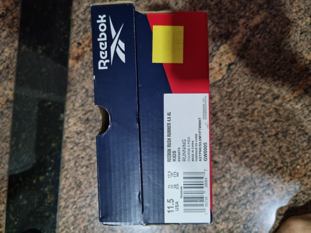 Reebok kids clearance size