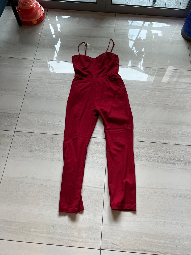 Reformation outlet red jumpsuit