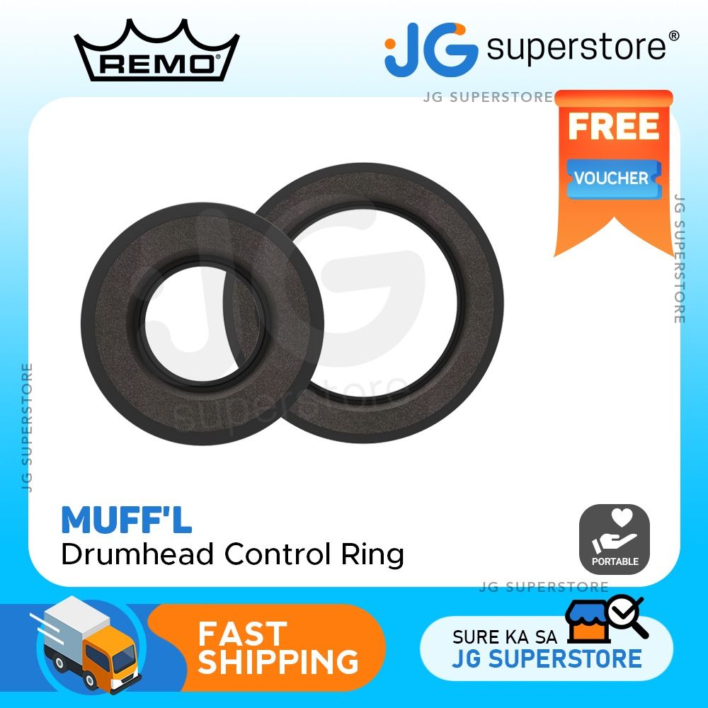 Remo 8" / 13" Muff'l Control Ring Muffler with Foam Overtone Dampener